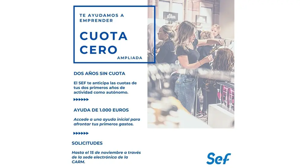 Hasta el 15 de septiembre es posible solicitar la 'Cuota cero' del SEF para autónomos.