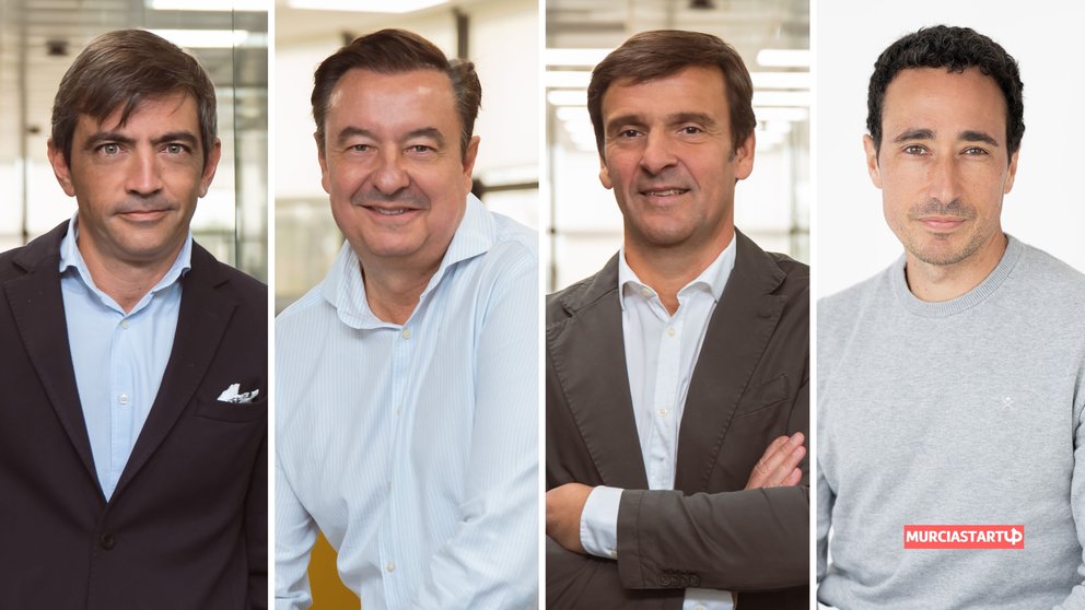 (de izq. a der.): Sergio Balsa, Antonio García-Lozano y Juancho Cebral, fundadores de Insurama; y Ander Michelena, Founding Partner de All Iron Ventures